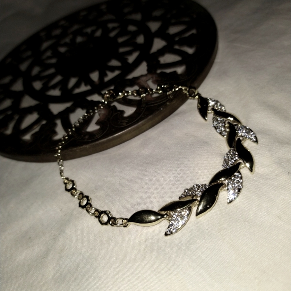 Gold Tone CZ Stone Bracelet